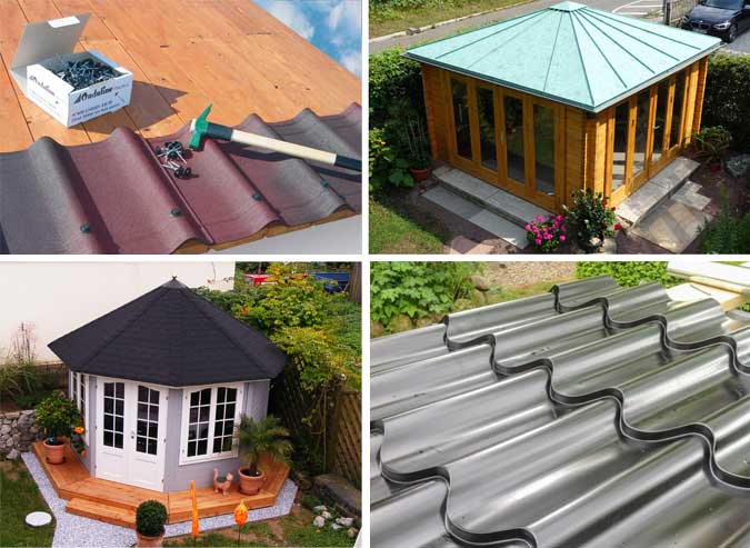 Rechteckschindeln 2 m² ROT zur Dacheindeckung für Gartenhäuser Gerätehäuser